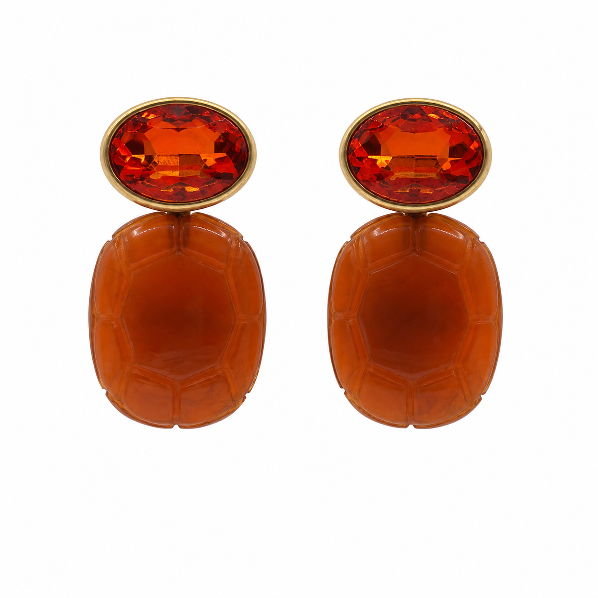 Riley Topaz Crystal And Tortoise Resin Earrings