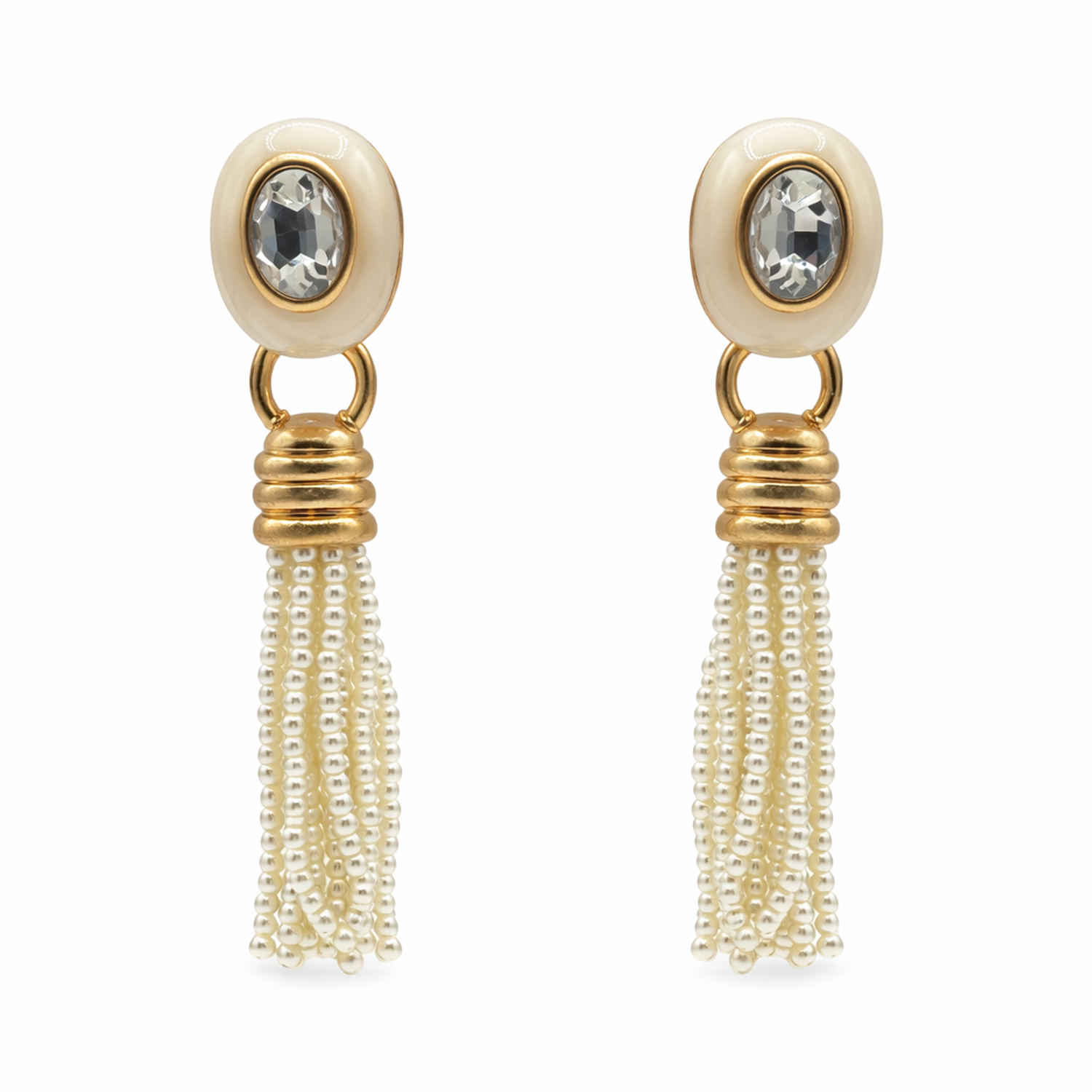 Grace Mother Of Pearl Resin Earrings With Pearl Removable Drop