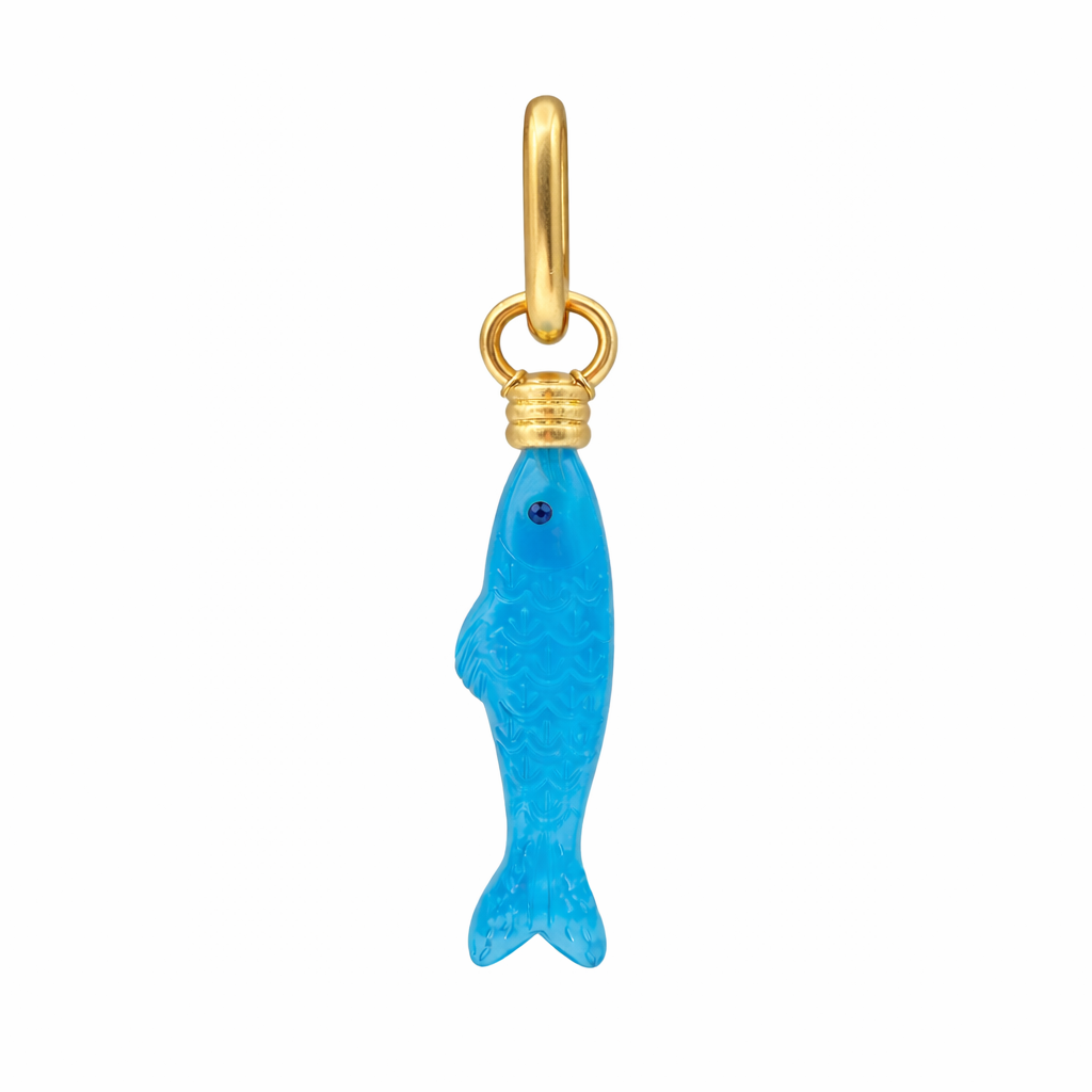 Turquoise Fish Charm
