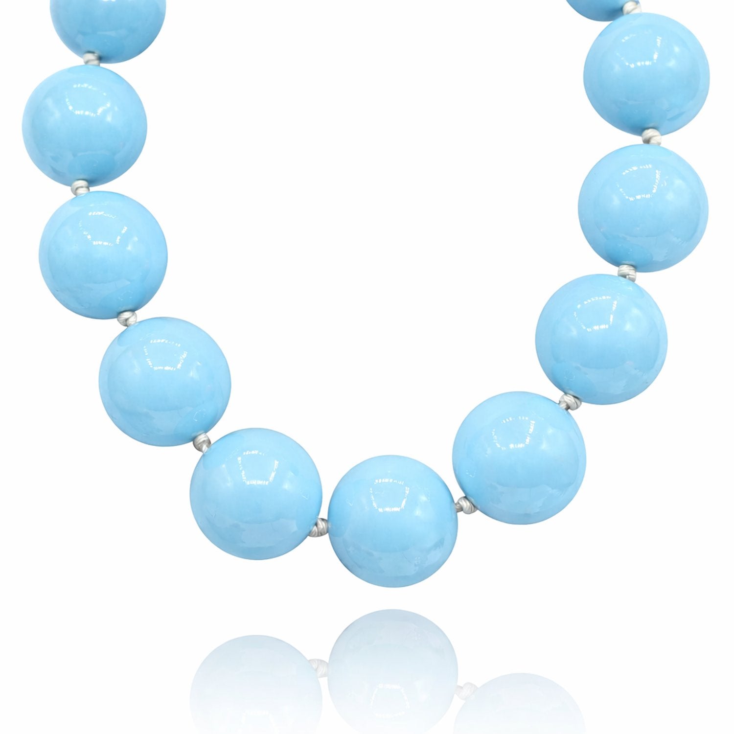 Lucy Light Blue Gumball Necklace