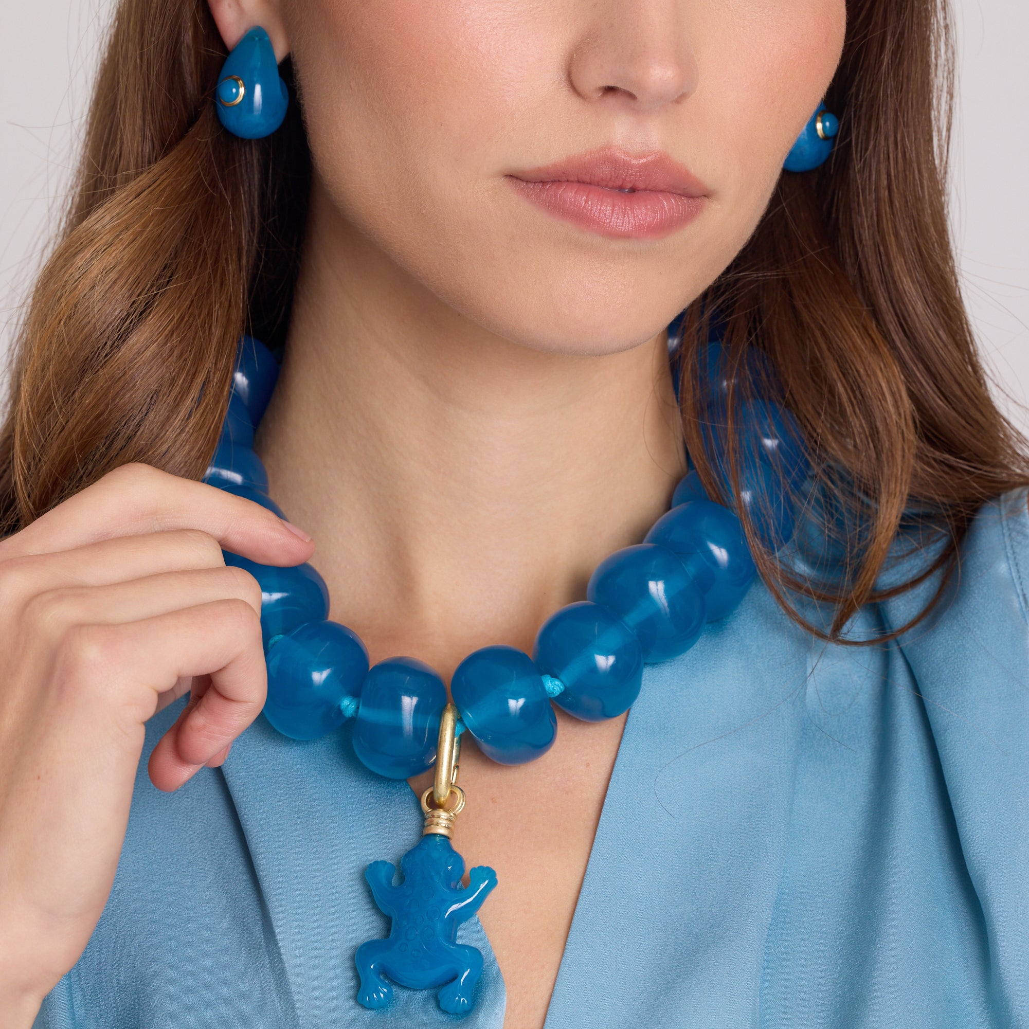 Cerulean Frog Charm