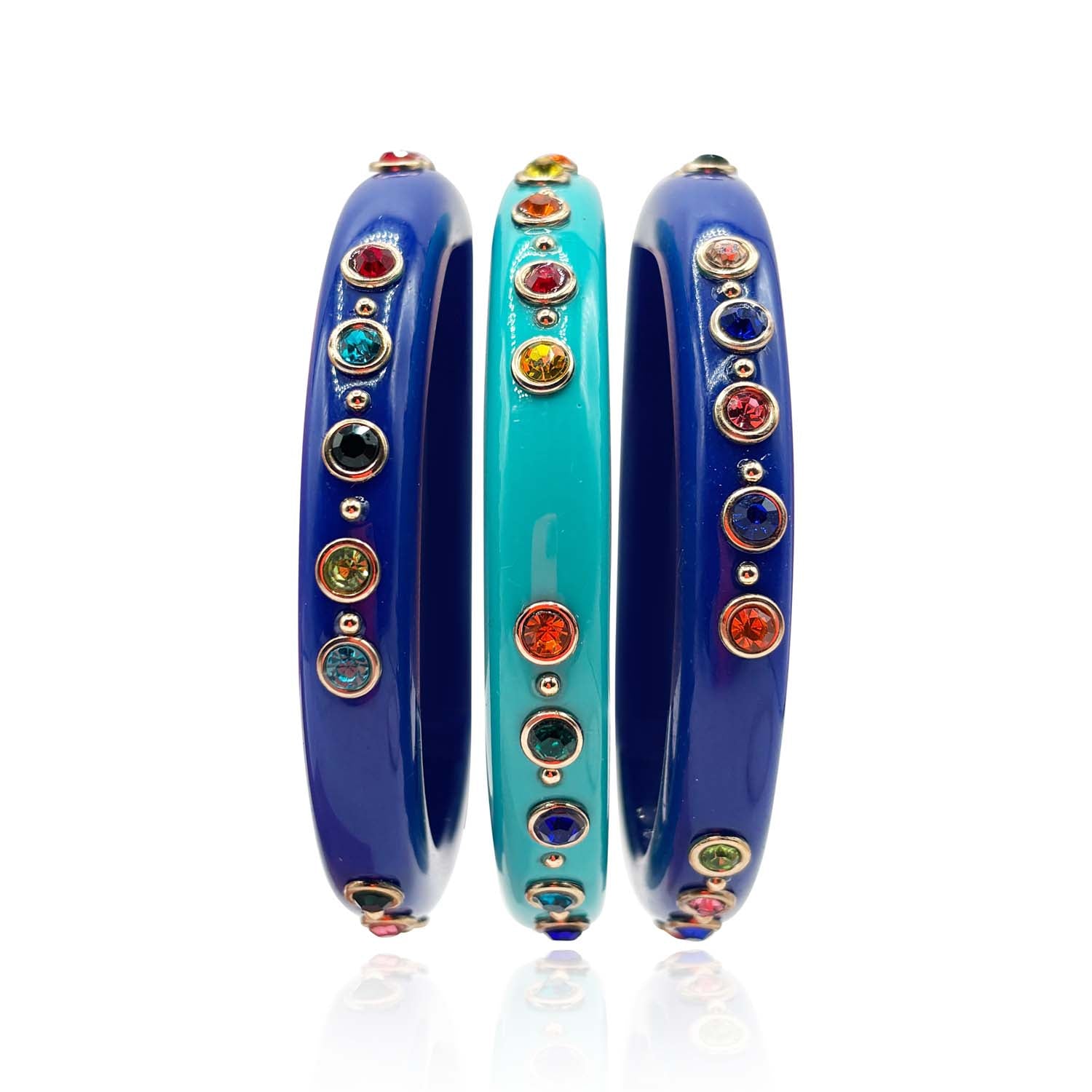 Holland Navy Resin Studded Resin Bangle