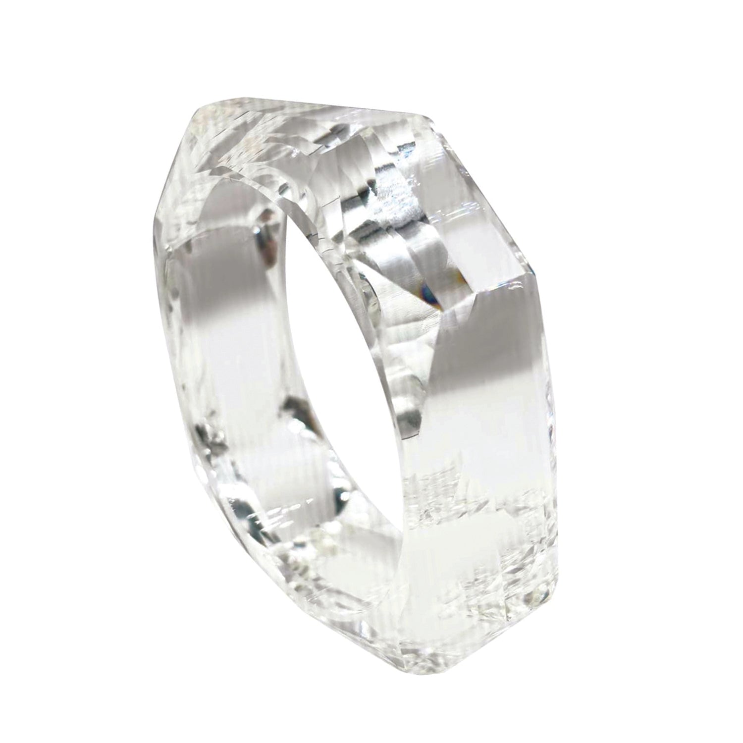 Susanna Crystal Faceted Acrylic Bangle