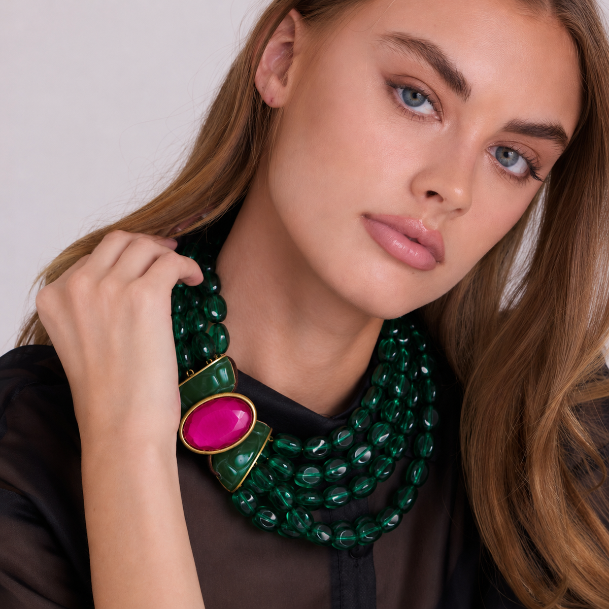Riley Multi Strand Blue-Green Resin Necklace — Fall-2026-484.png