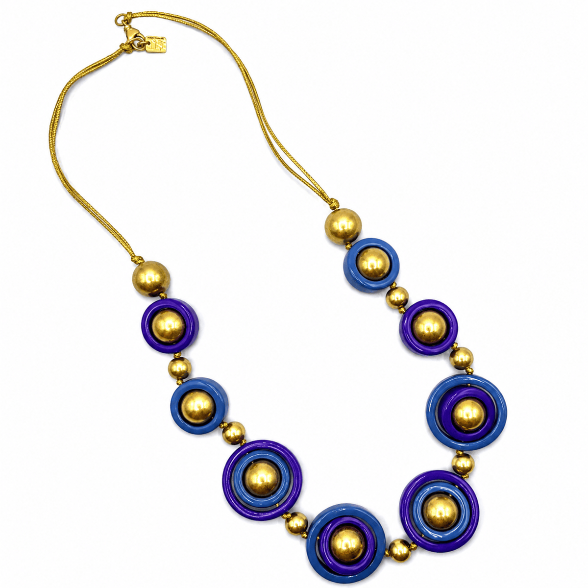 Delaney Blue And Purple Two Tone Long Necklace
