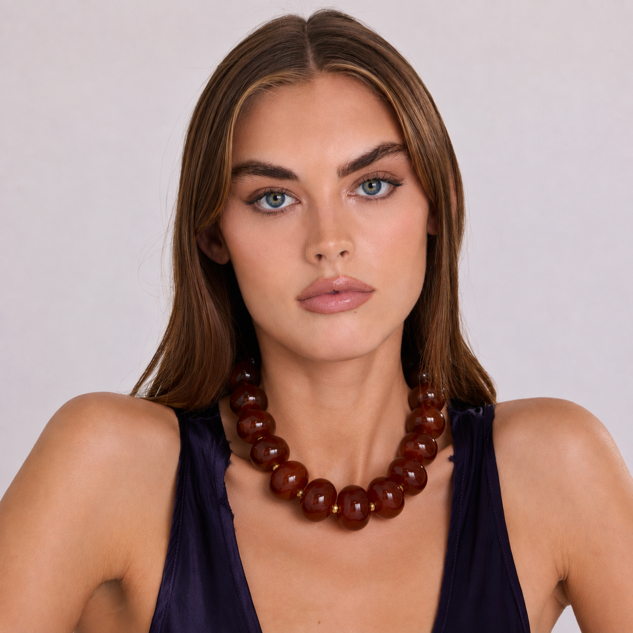 Vivienne Tortoise Resin Necklace