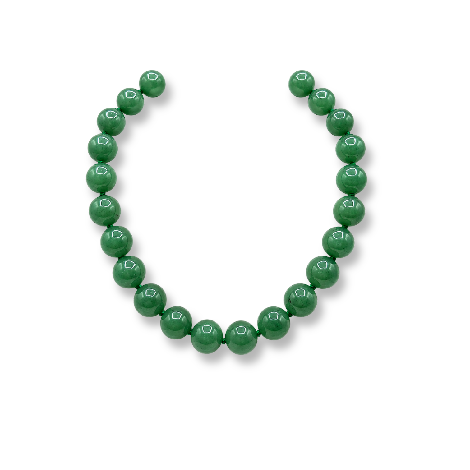 Abigail 16Mm Semi Precious Green Aventurine Necklace