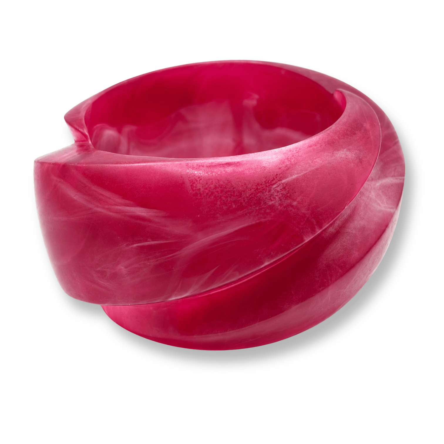 Brigite Matte Bordeaux Resin Carved Bangle