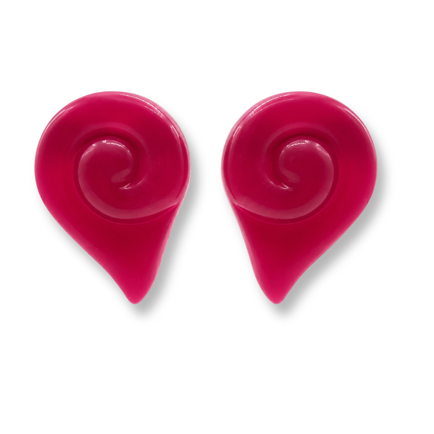 Brigite Matte Bordeaux Resin Clip Earrings