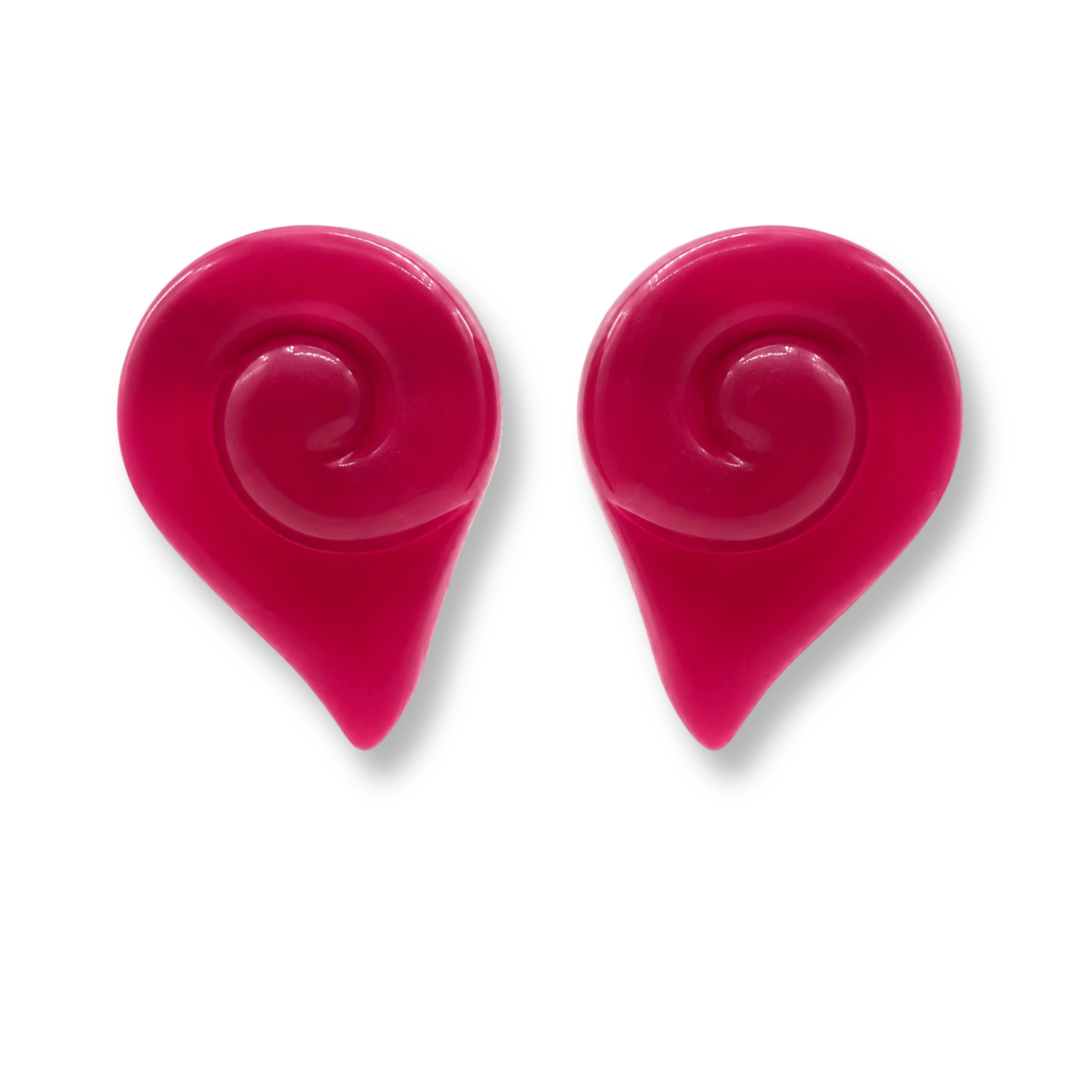 Brigite Matte Bordeaux Resin Pierced Earrings