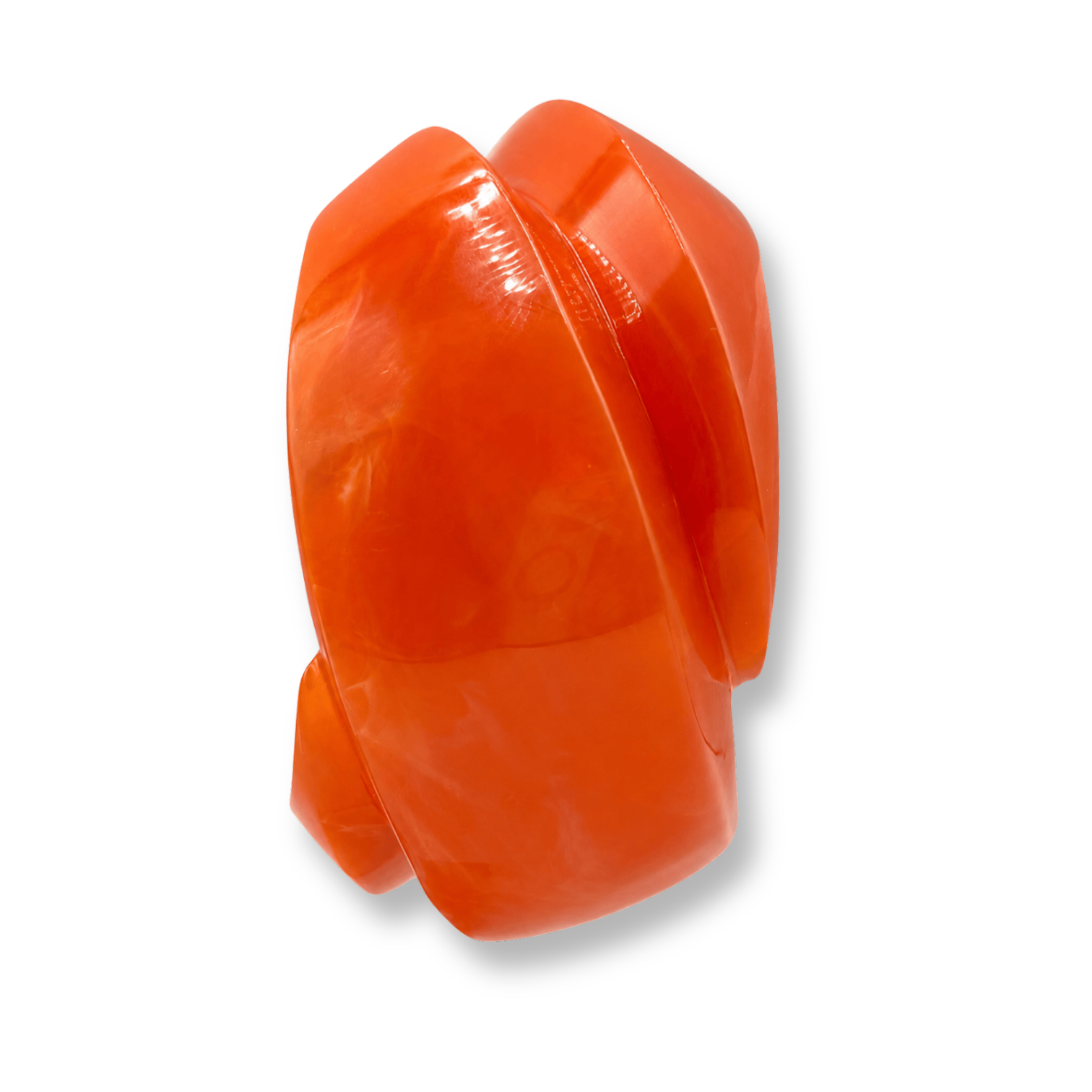Brigite Polished Orange Resin Carved Bangle