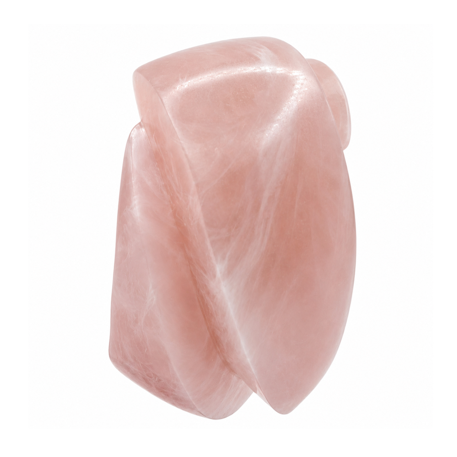 Brigite Matte Rose Quartz Resin Carved Bangle