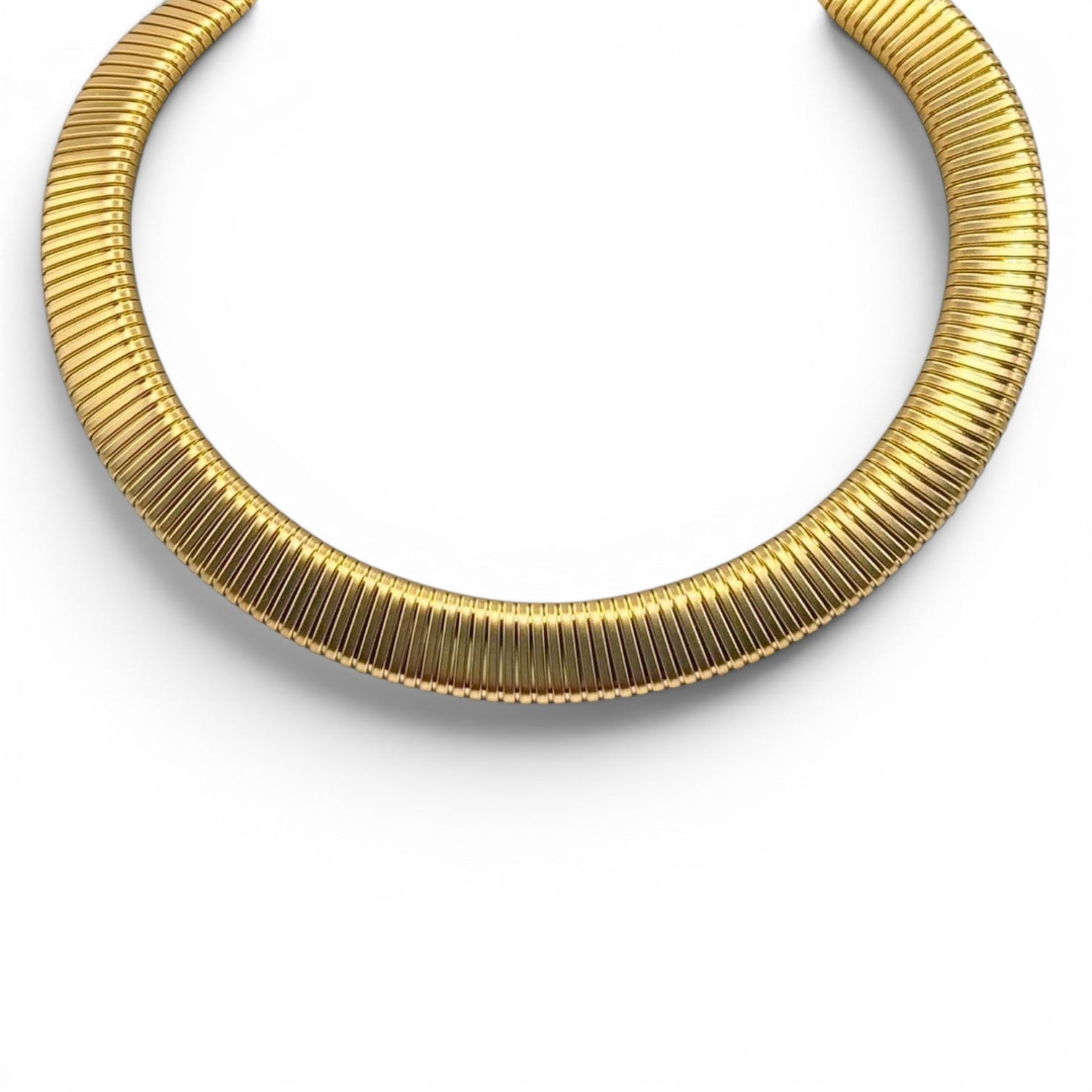 Collar de cobra chapado en oro Camille