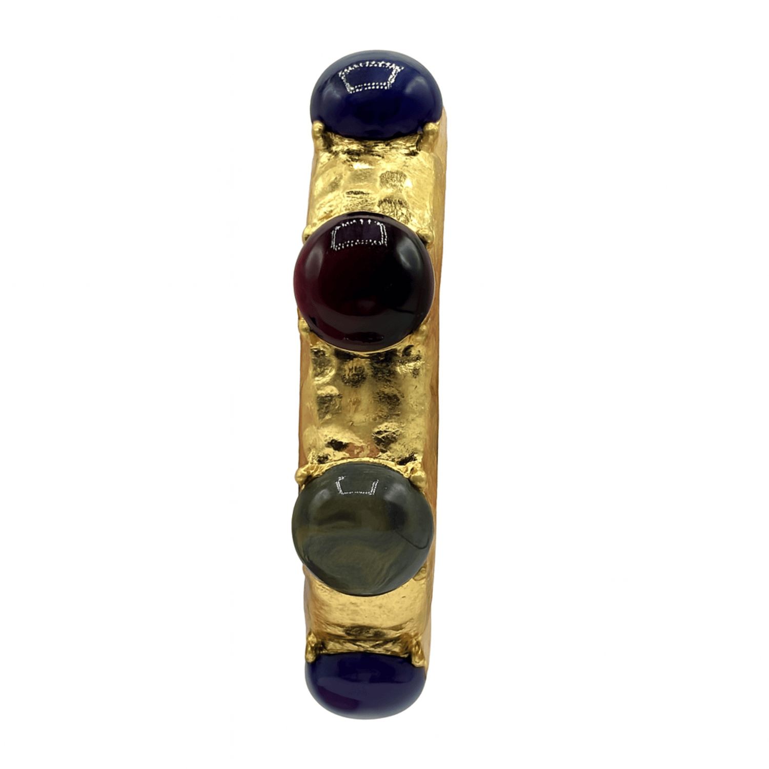 Blair Multi Stone Lapis And Burgundy Resin Stone Bangle