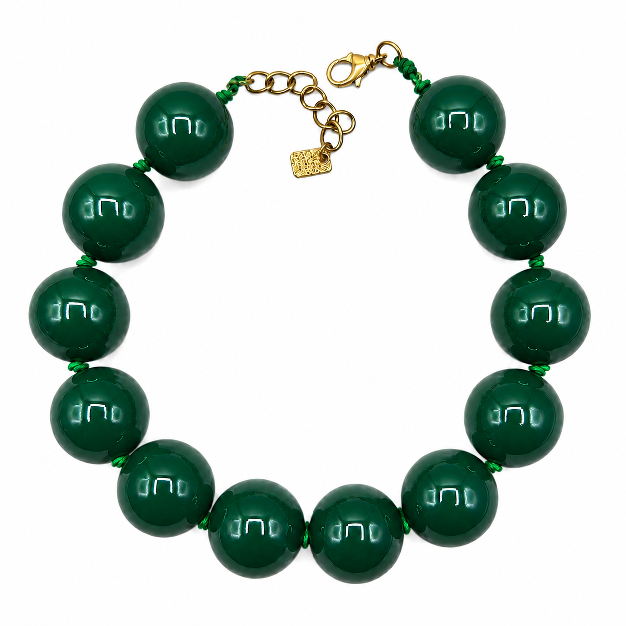Lucy Forest Green Gumball Necklace