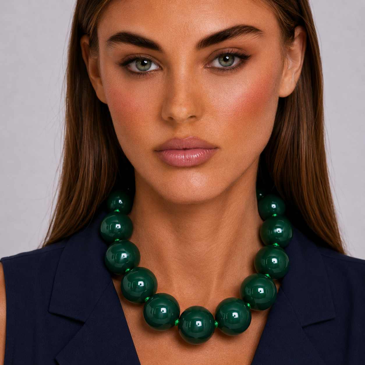 Lucy Forest Green Gumball Necklace