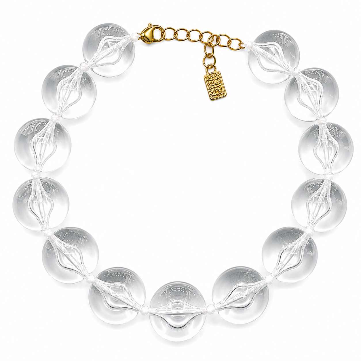 Lucy Clear Gumball Necklace