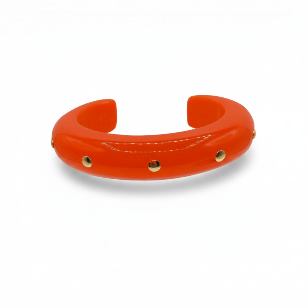 Ingrid Orange Gold Studded Cuff