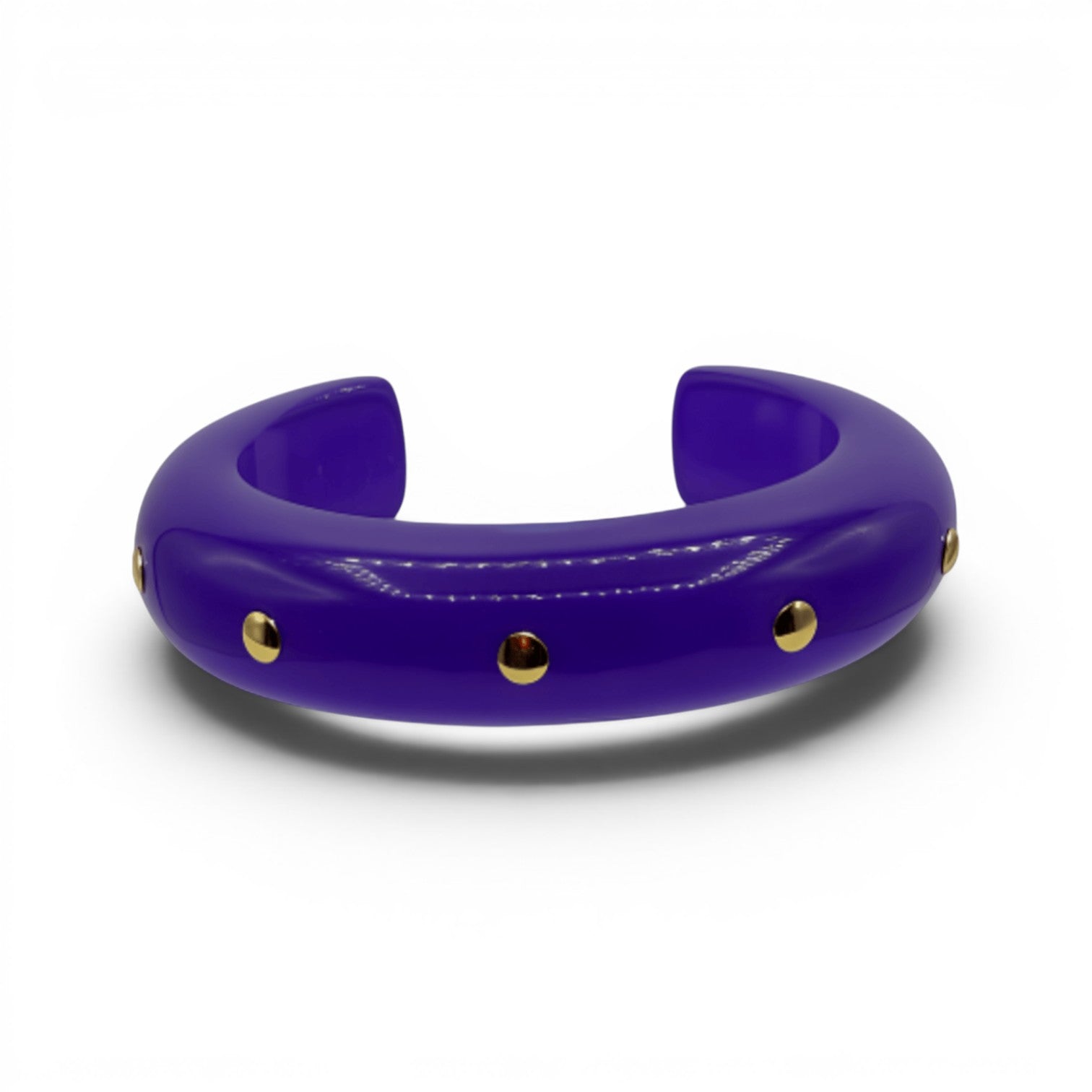 Ingrid Purple Gold Studded Cuff