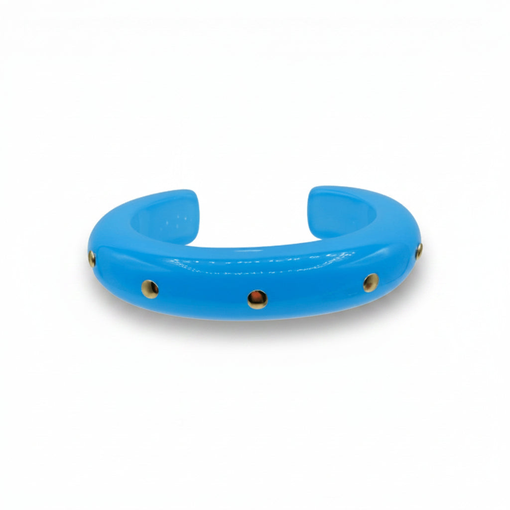 Ingrid Turquoise Gold Studded Cuff