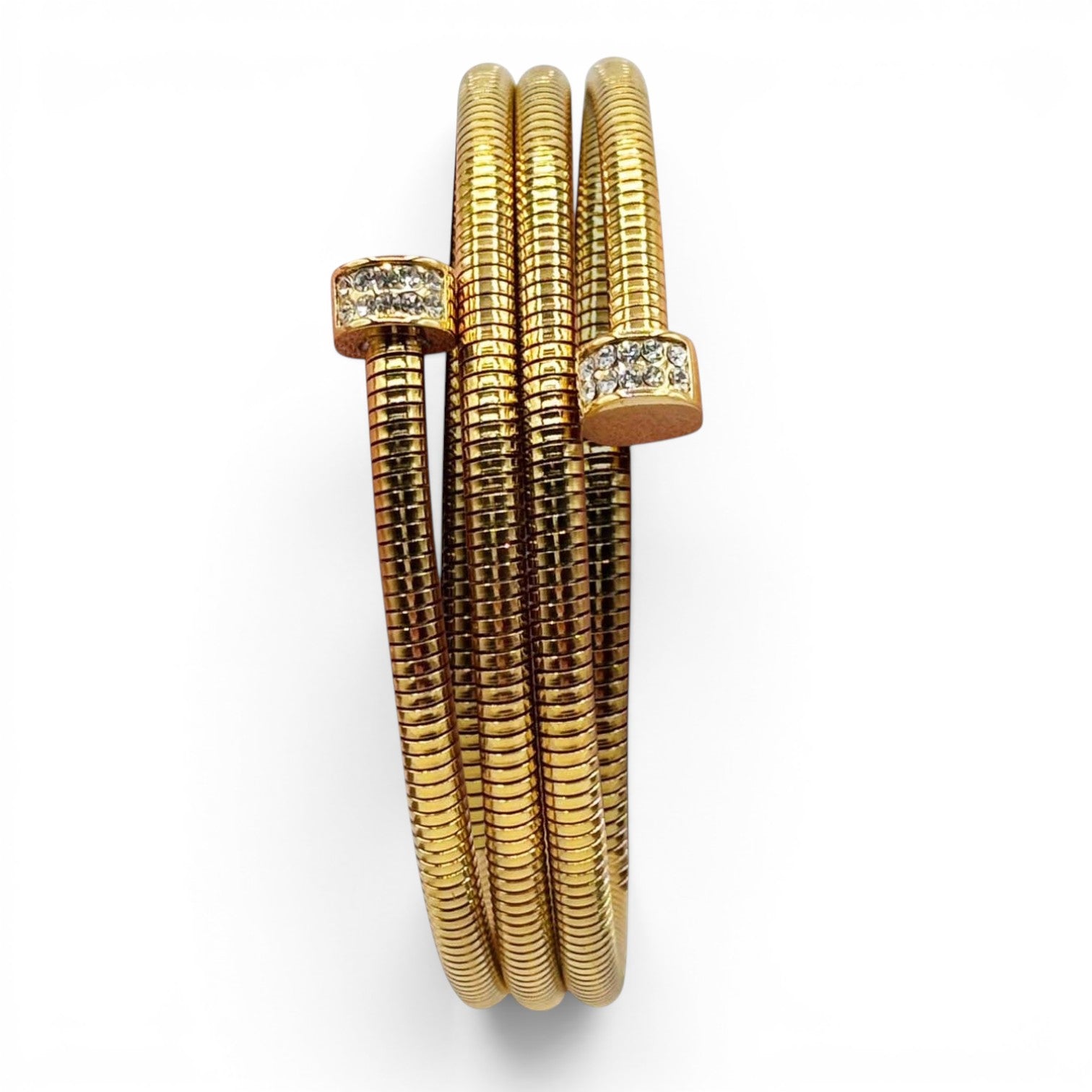 Lilou Cobra One Size Fits All Bracelet With Crystal Accents