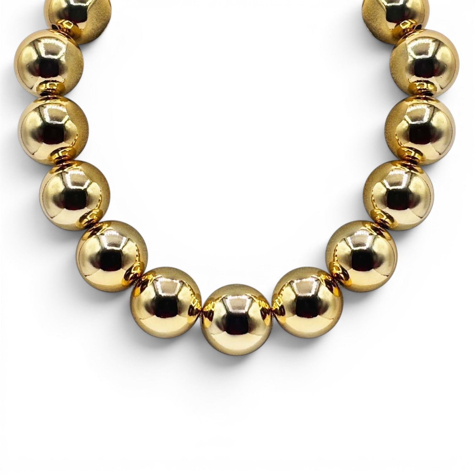Lucy Large Gold Gumball Bead Necklace