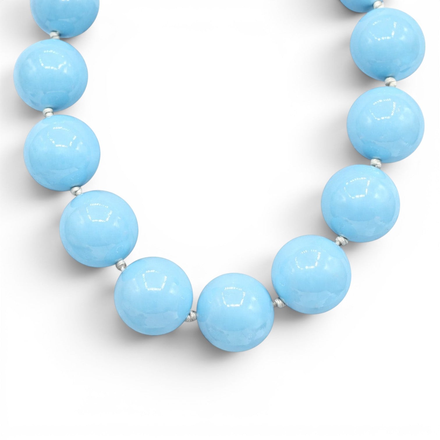Lucy Light Blue Gumball Necklace