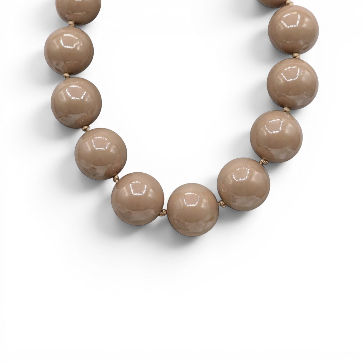 Lucy Taupe Gumball Necklace