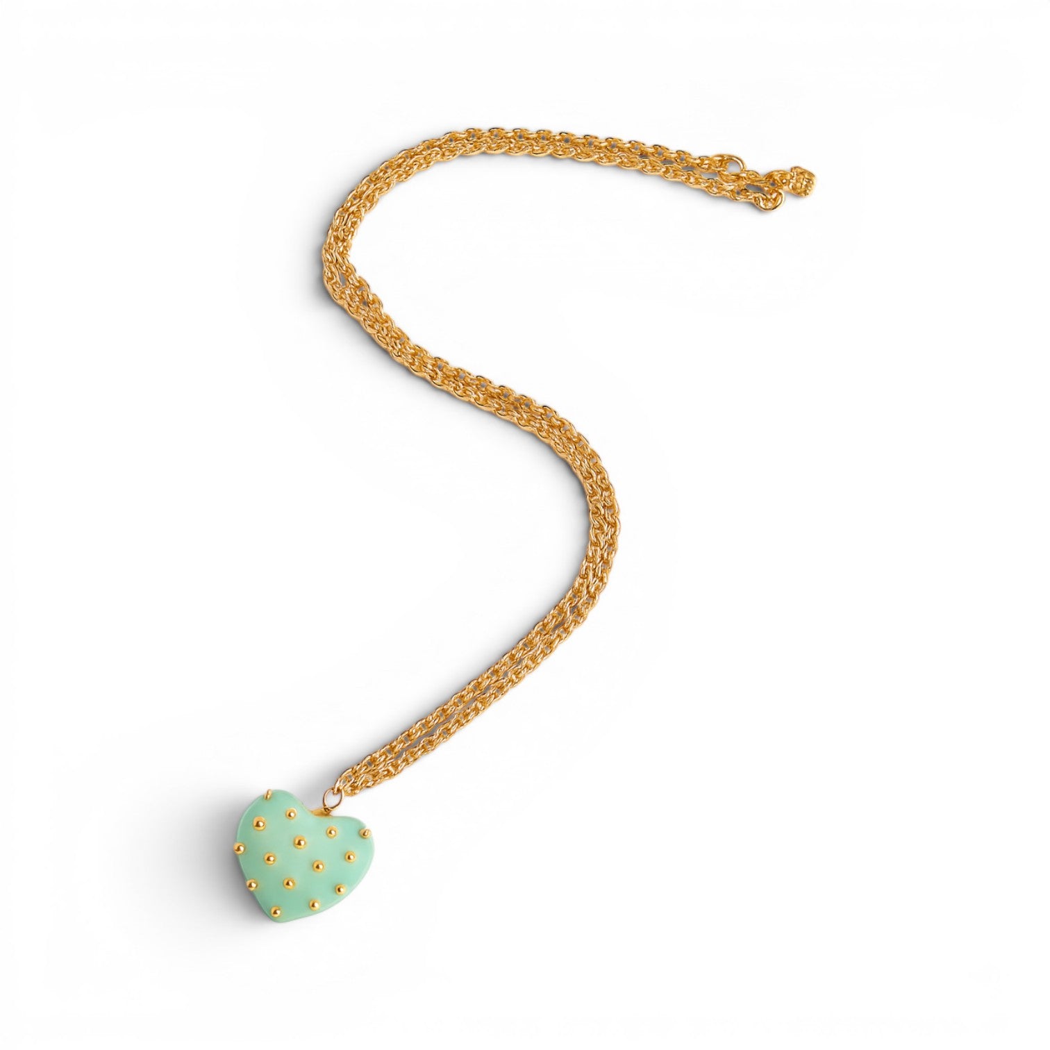 Ophelia Jade Resin Studded Heart Pendant