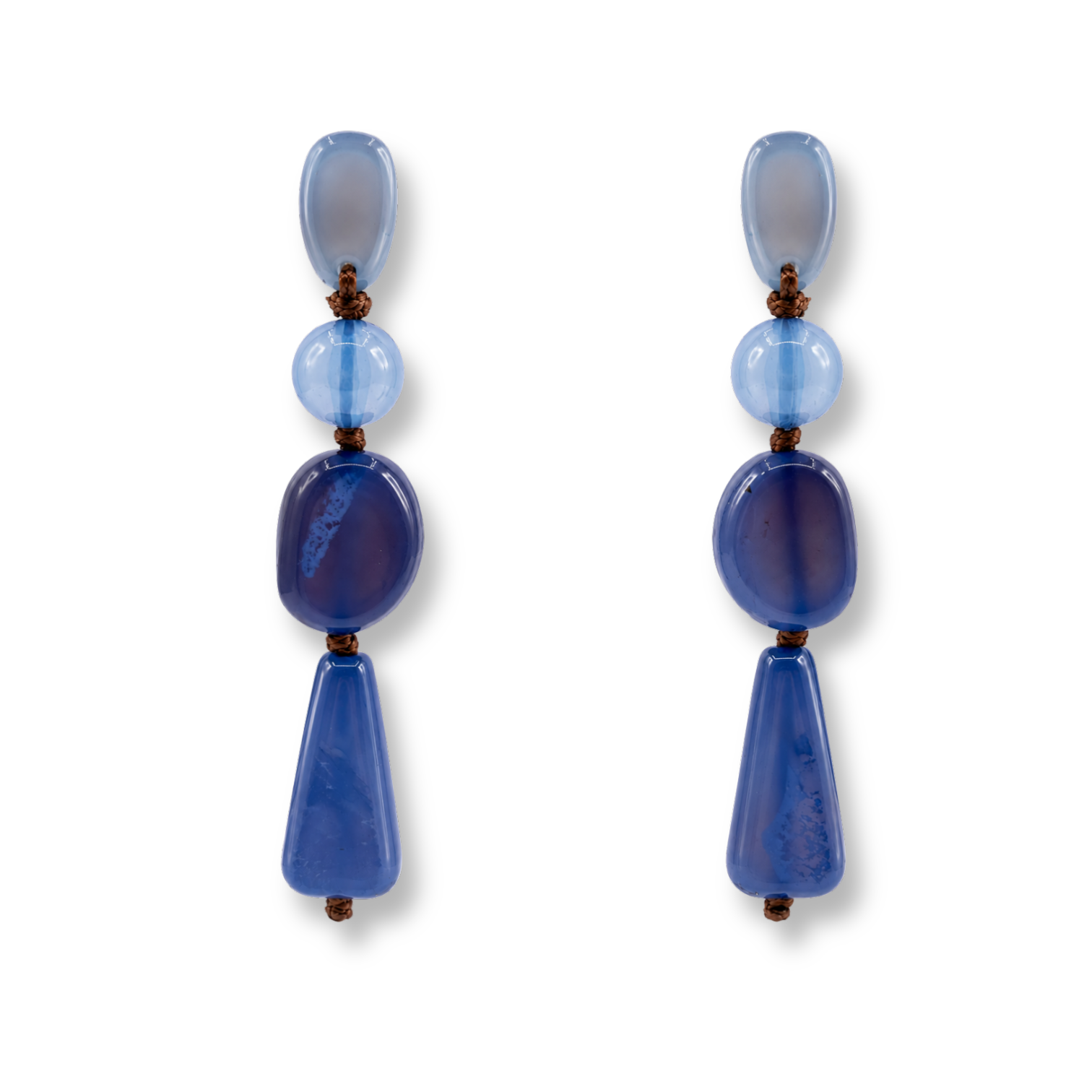 Rachel Lightweight Shades Of Blue Resin Drop Earrings