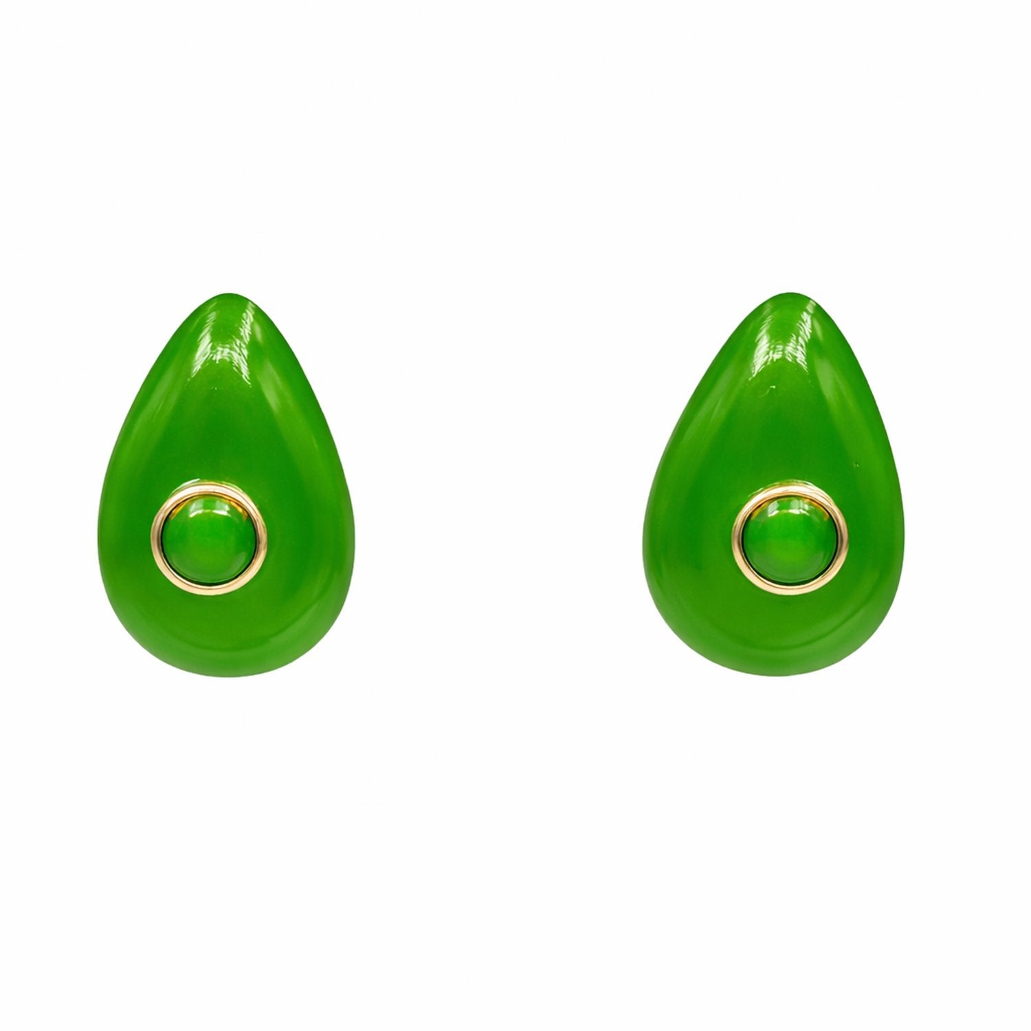 Rosamund Green Resin Pierced Earrings