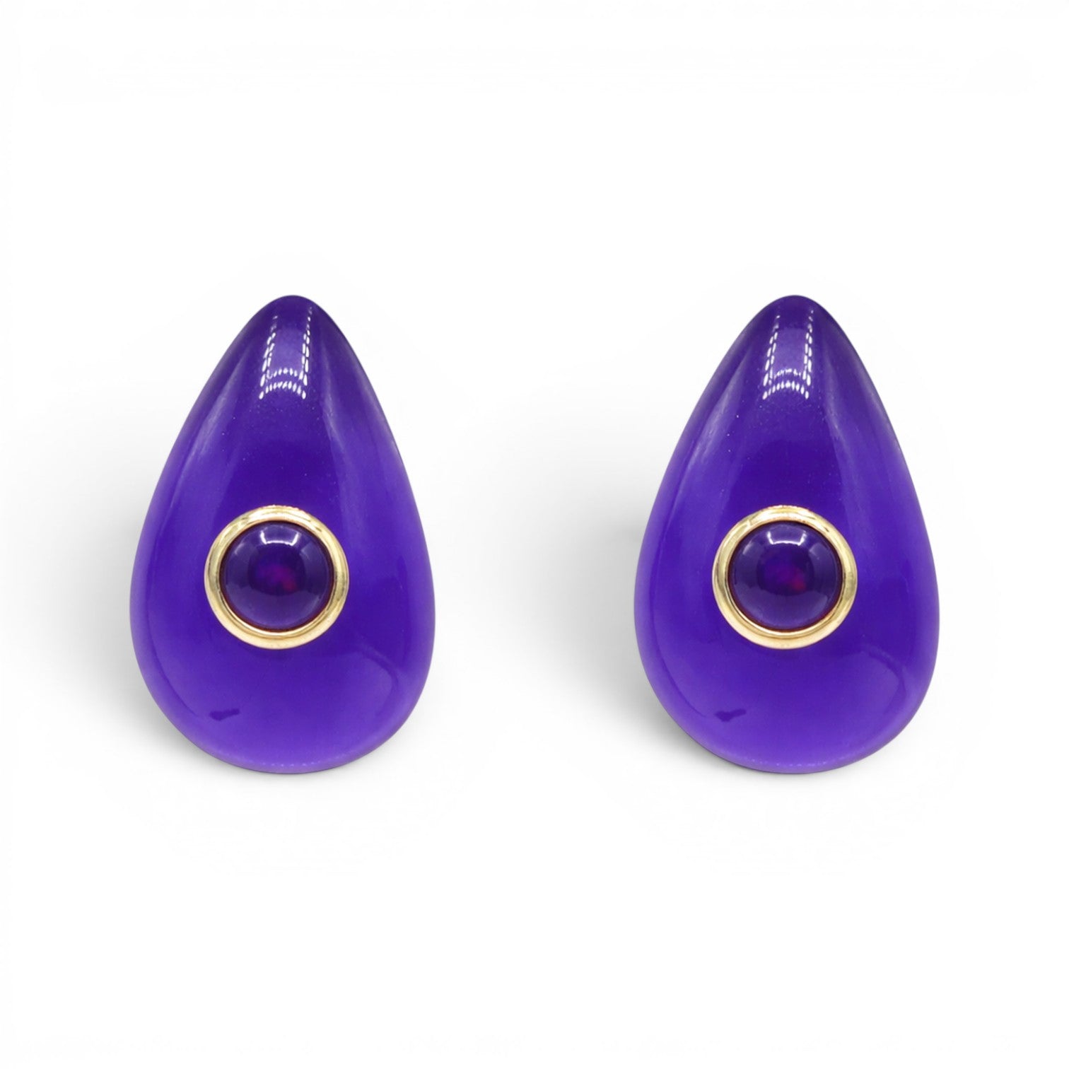 Rosamund Amethyst Resin Pierced Earrings
