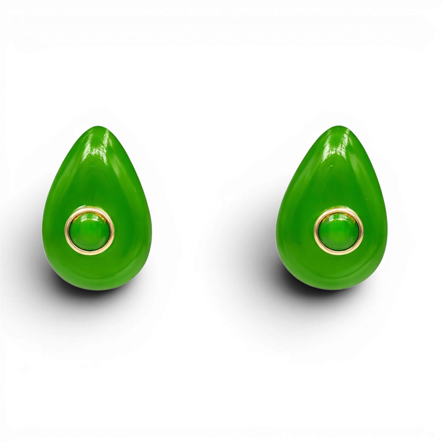 Rosamund Green Resin Pierced Earrings