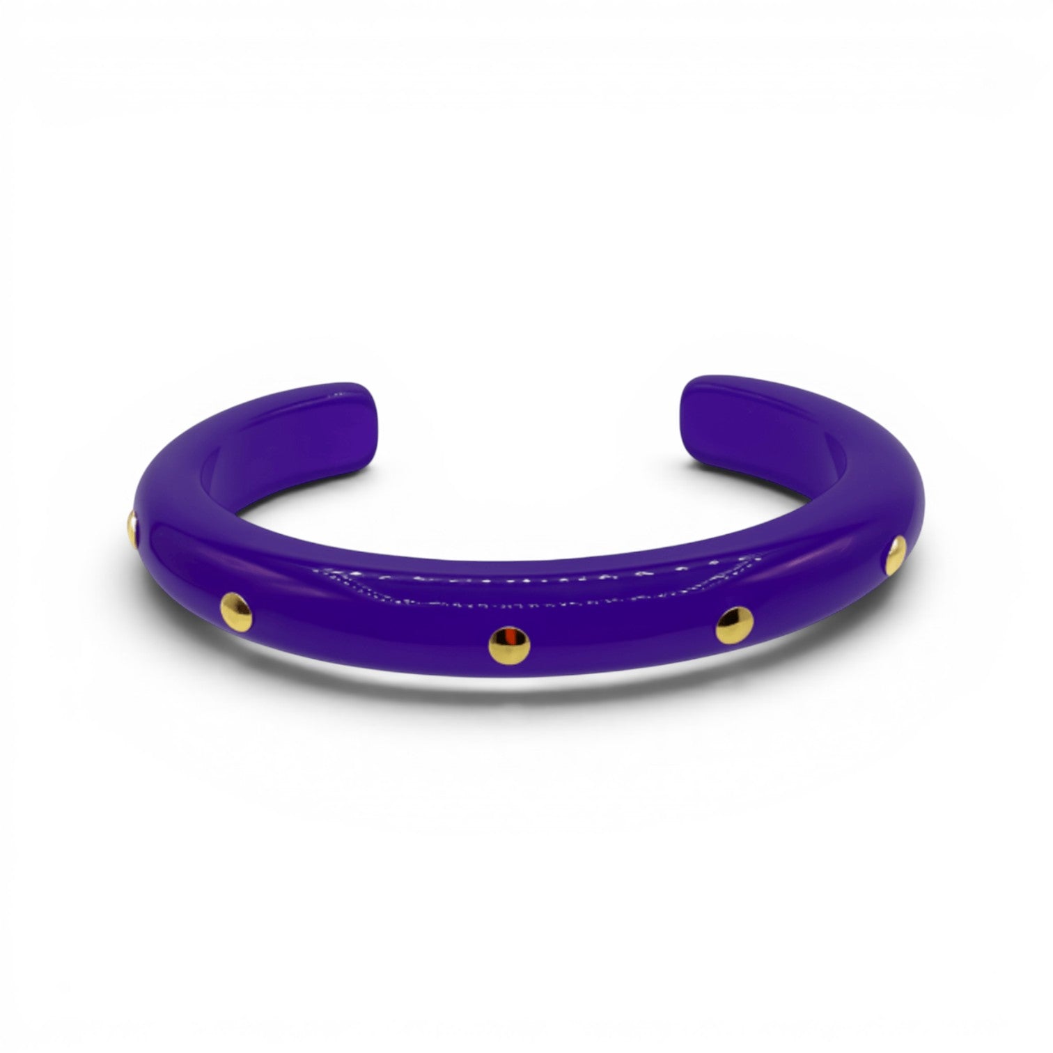 Sonia Purple Resin Gold Studded Small Cuff