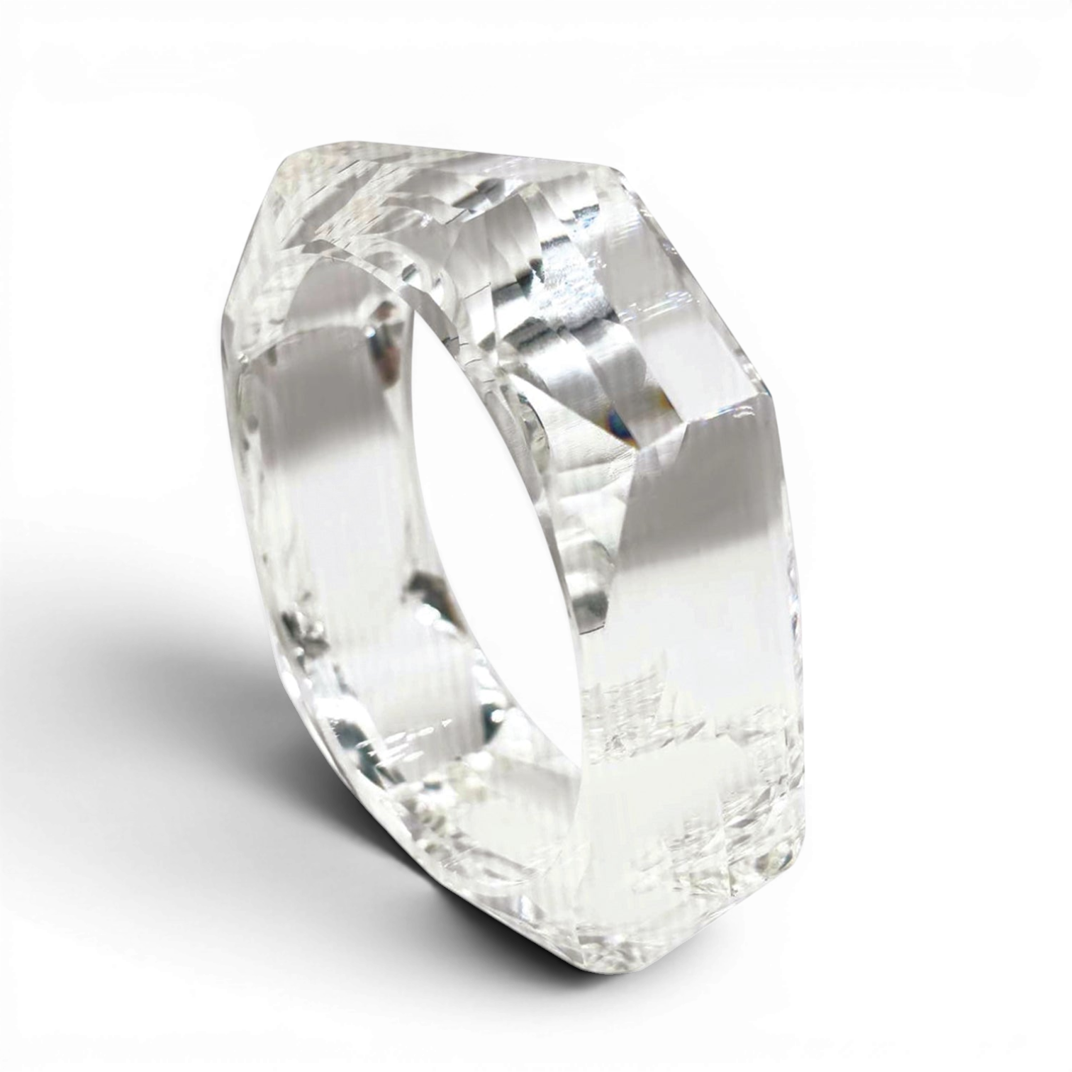 Susanna Crystal Faceted Acrylic Bangle