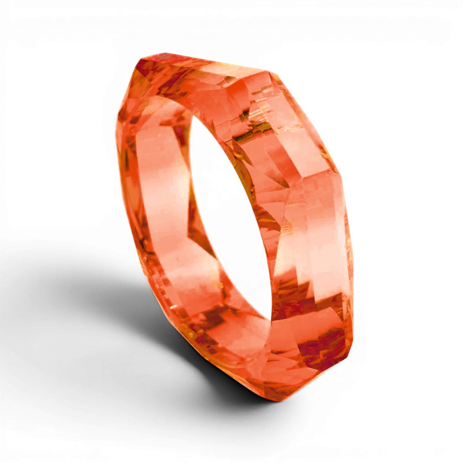 Susanna Orange Faceted Acrylic Bangle