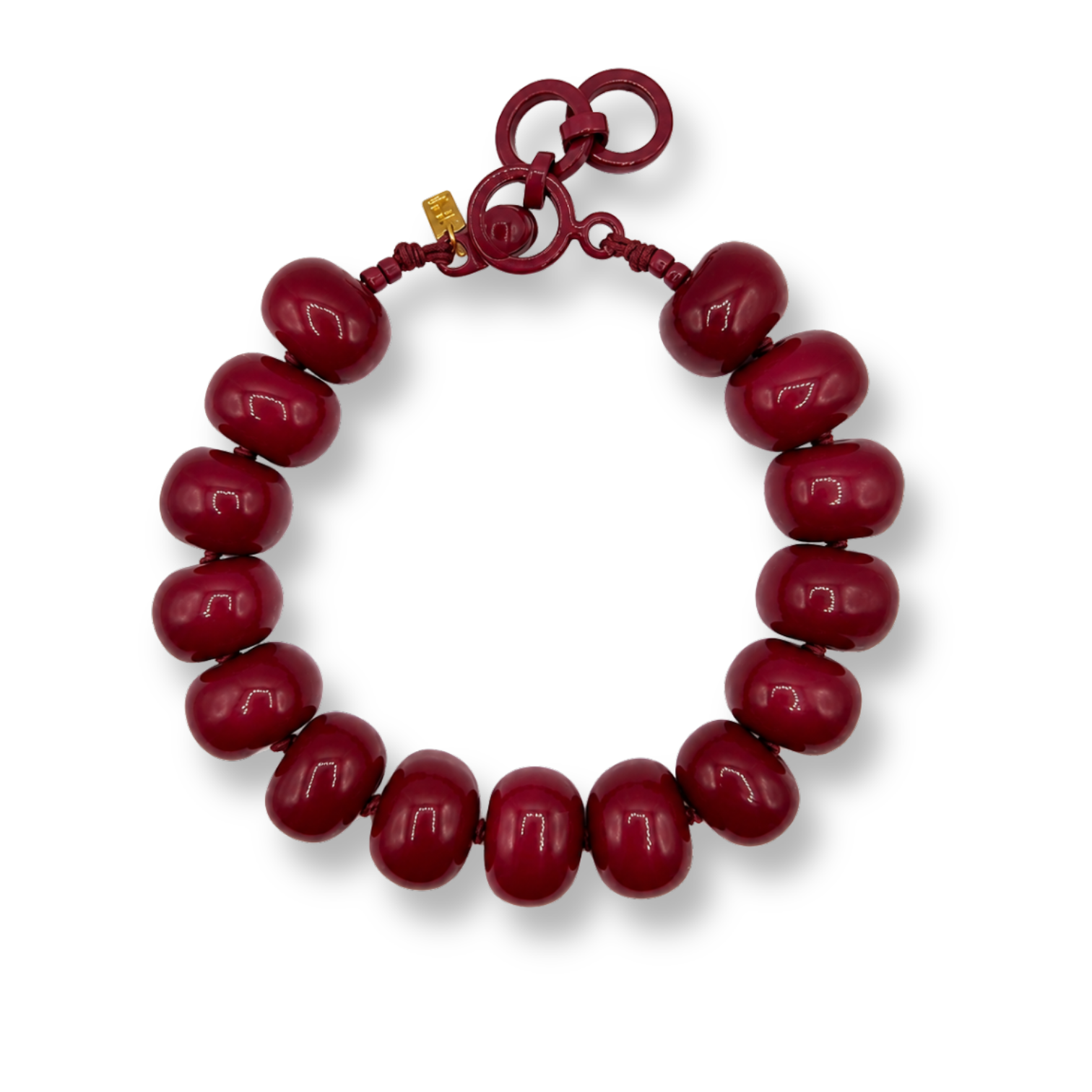 Vivienne Burgundy Resin Necklace