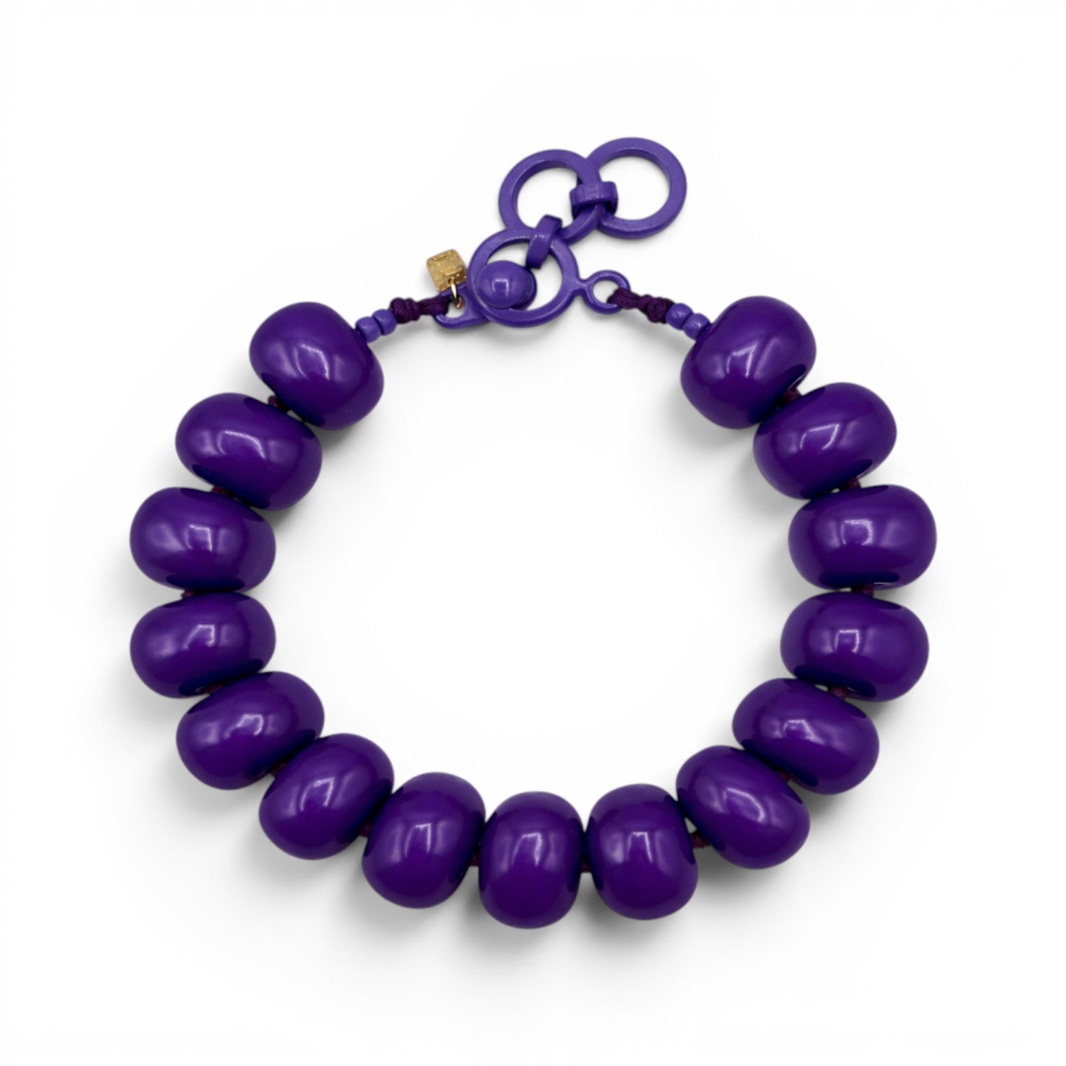 Vivienne Purple Resin Necklace