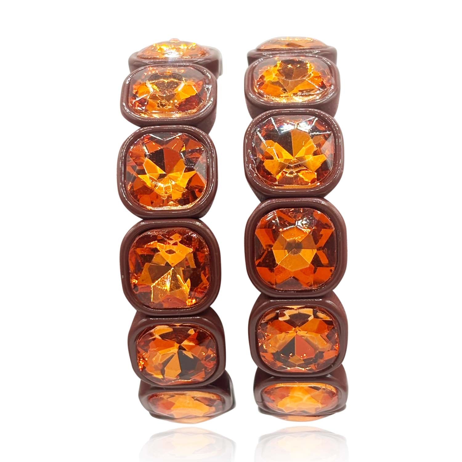 Sarah Brown Enamel And Cushion Shape Bracelet