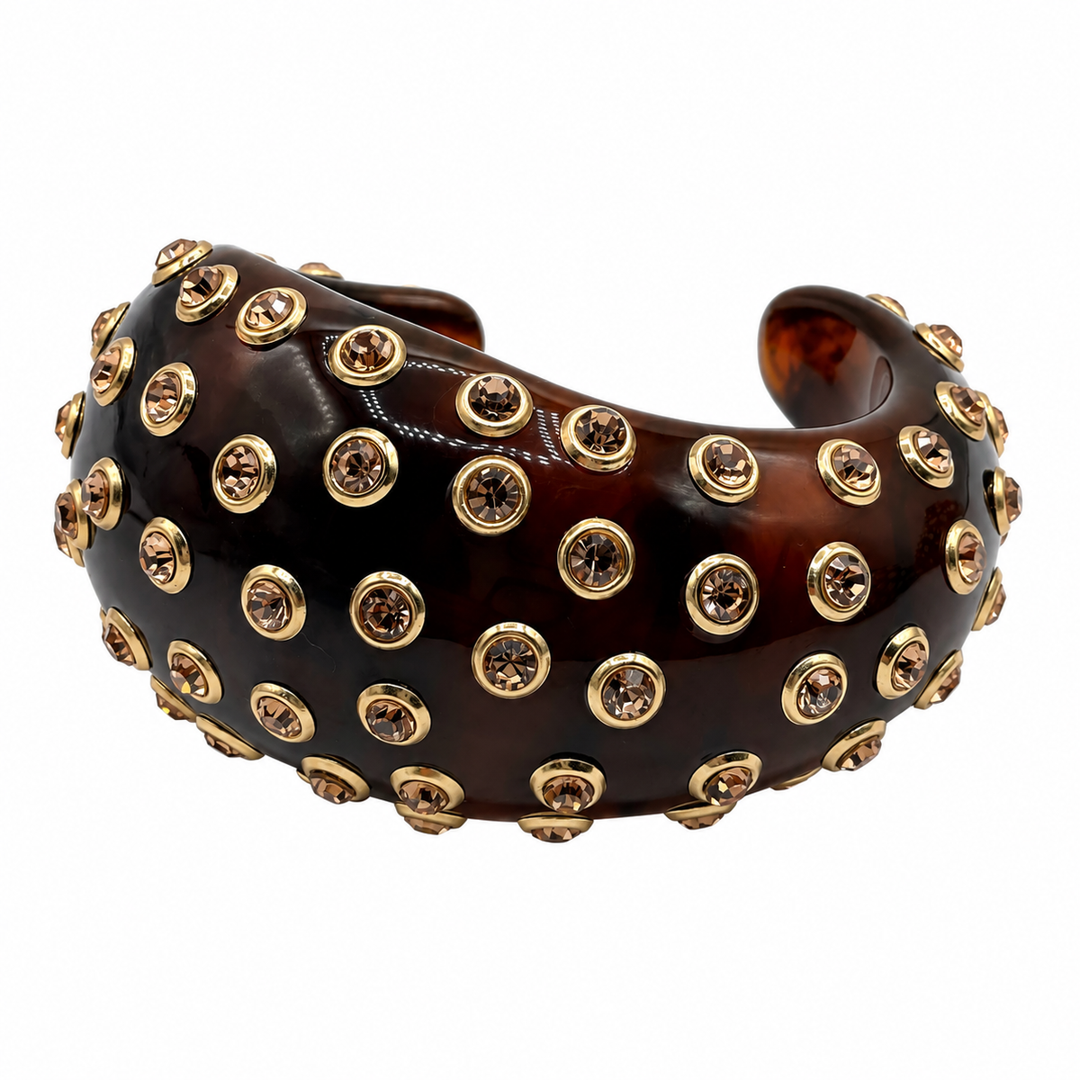 Chelsea Tortoise and Topaz Clip Hoop Earrings