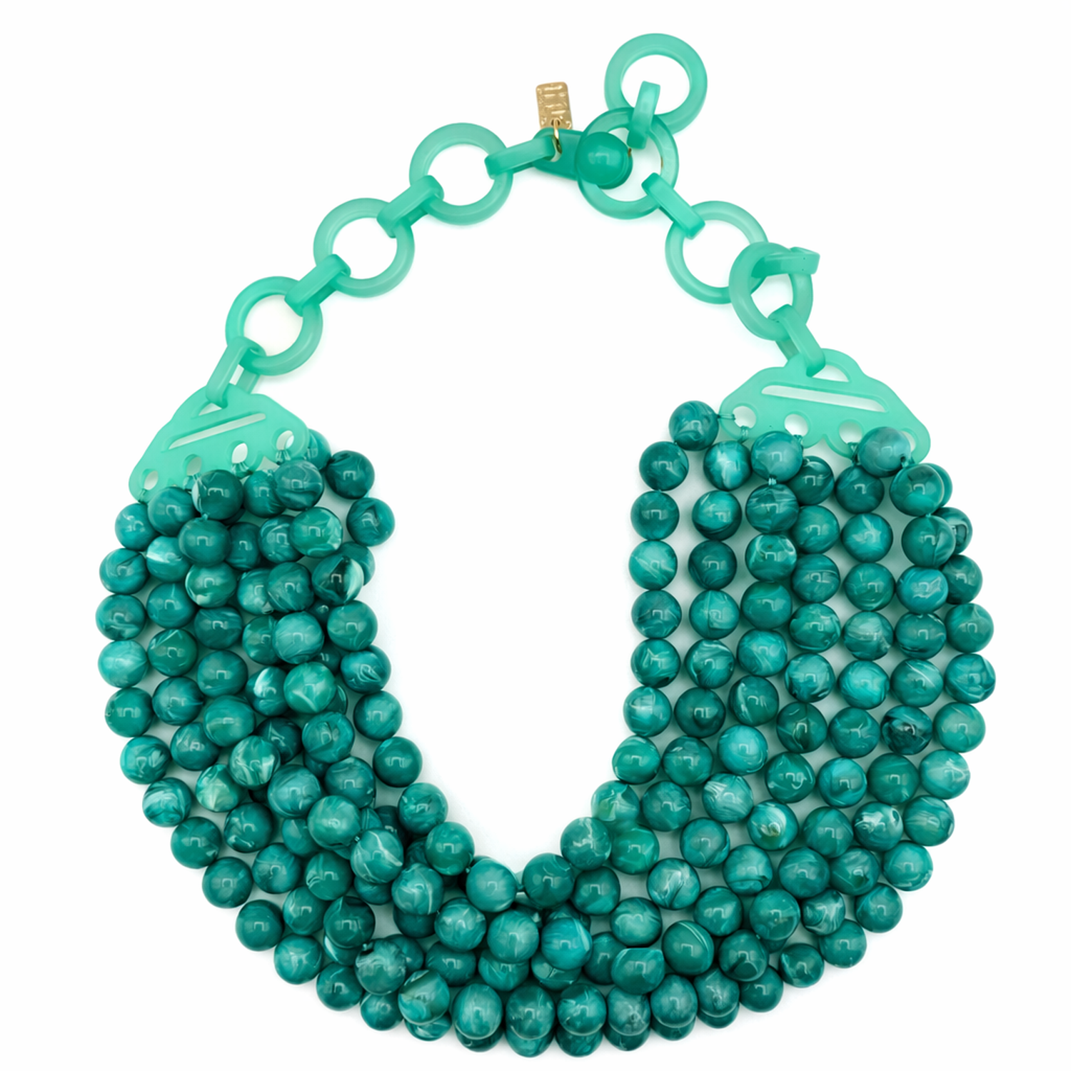 Juliette Multi Strand Turquoise Resin Necklace