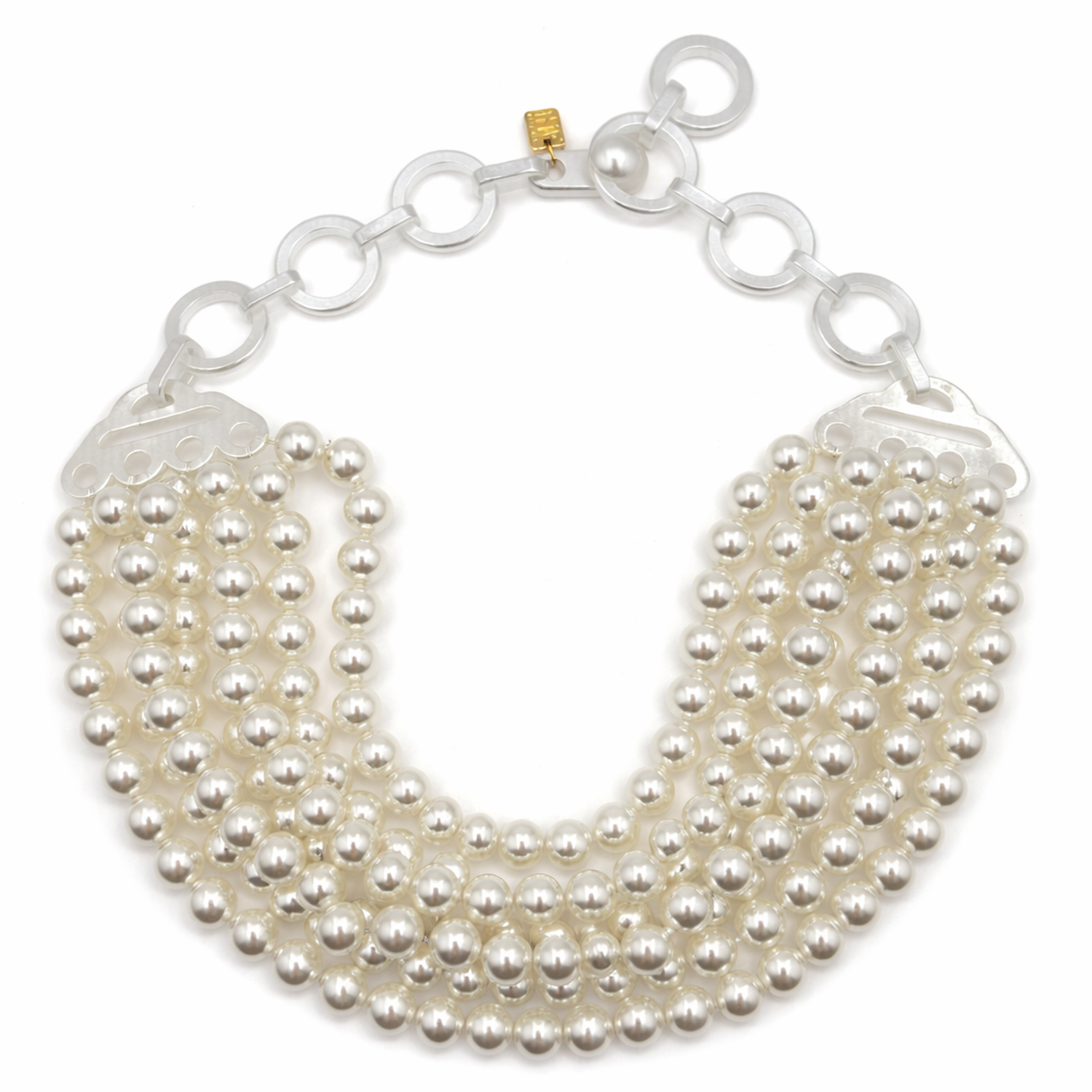 Juliette Multi Strand Pearl Resin Necklace