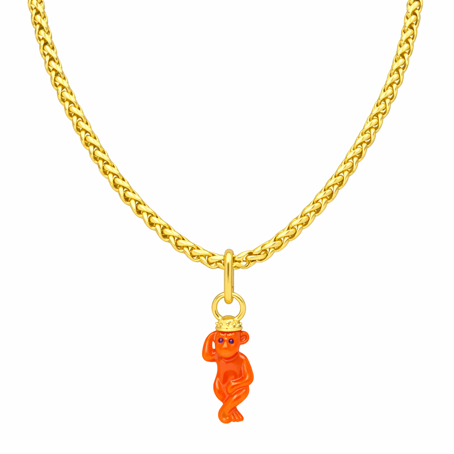 Orange Monkey Charm