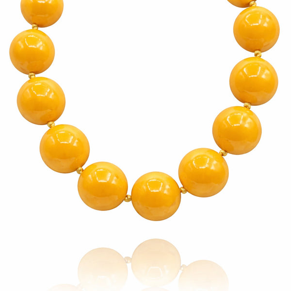 Lucy Yellow Gumball Necklace