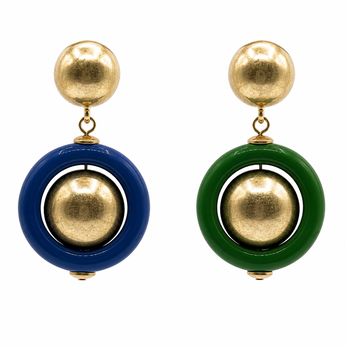 Delaney Blue And Green Earrings