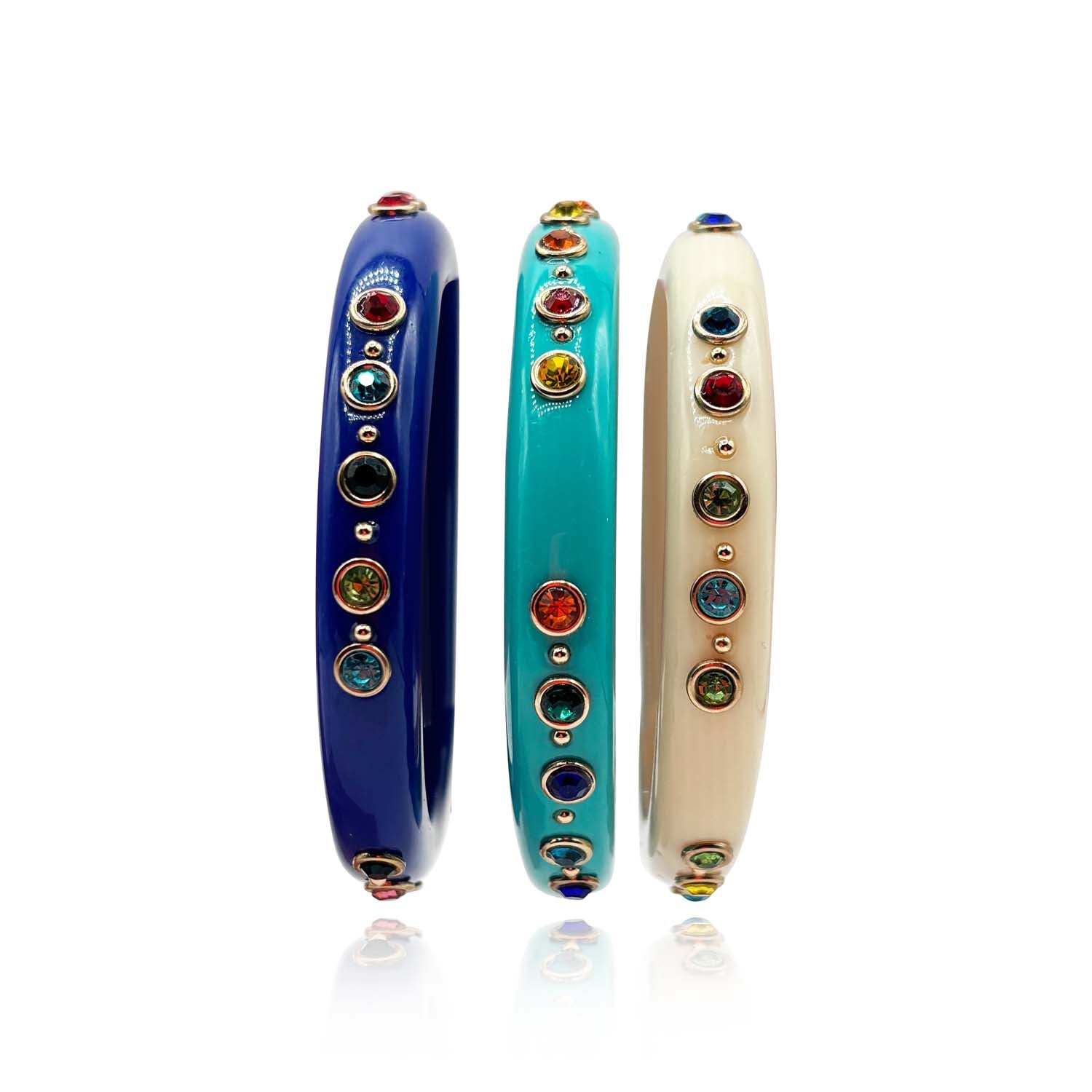 Holland Navy Resin Studded Resin Bangle