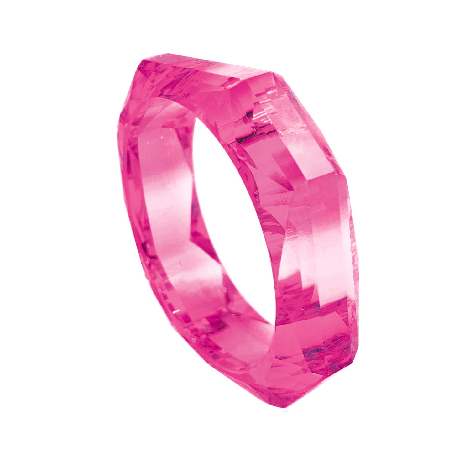 Susanna Fuchsia Faceted Acrylic Bangle