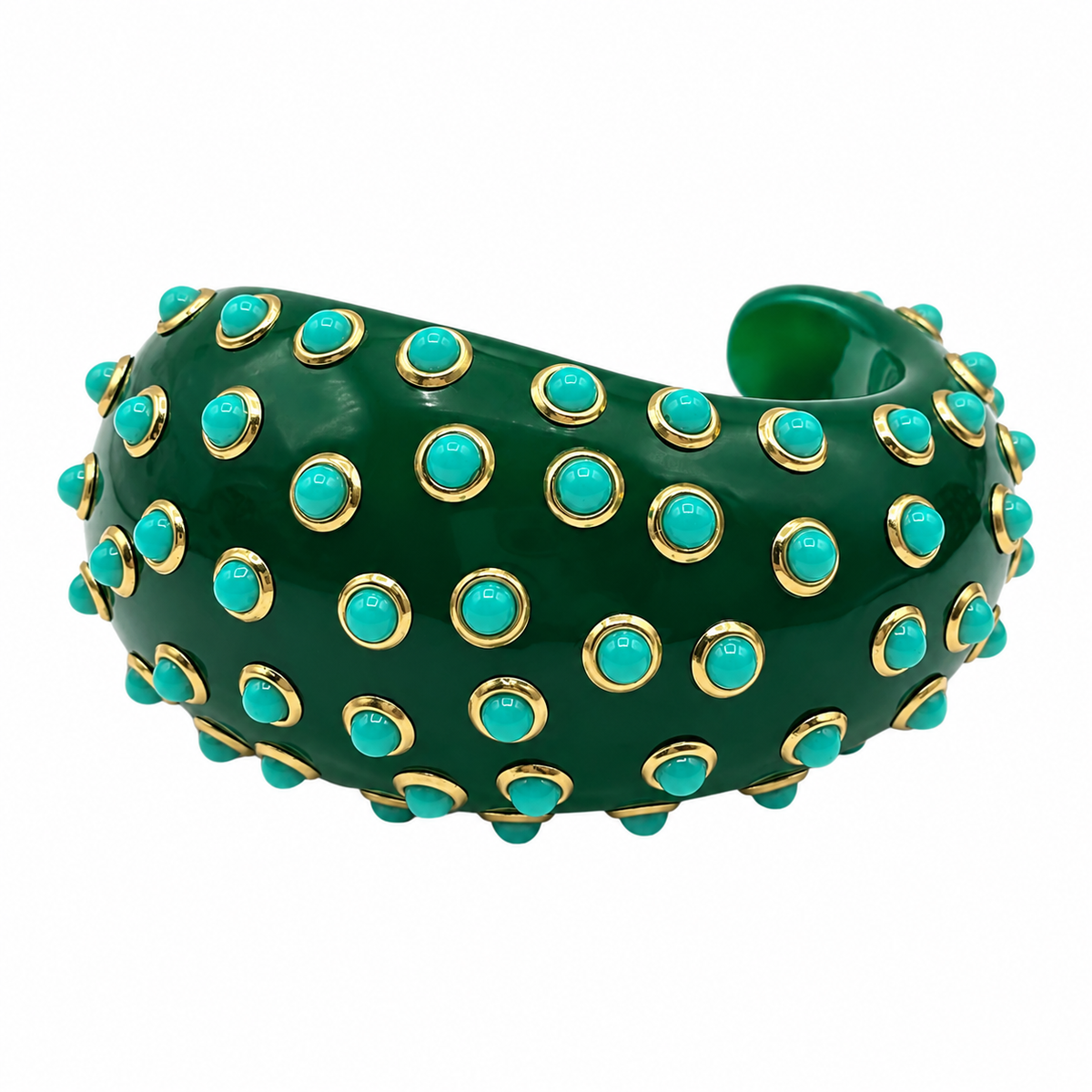 Chelsea Green And Turquoise Cuff