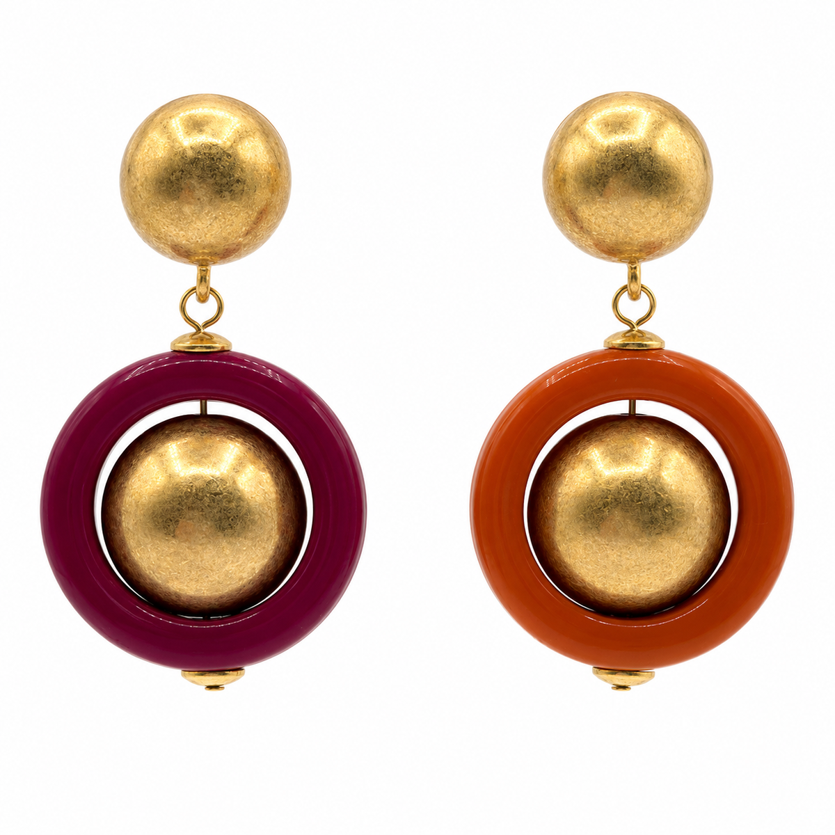 Delaney Brown And Tobacco Drop Earrings