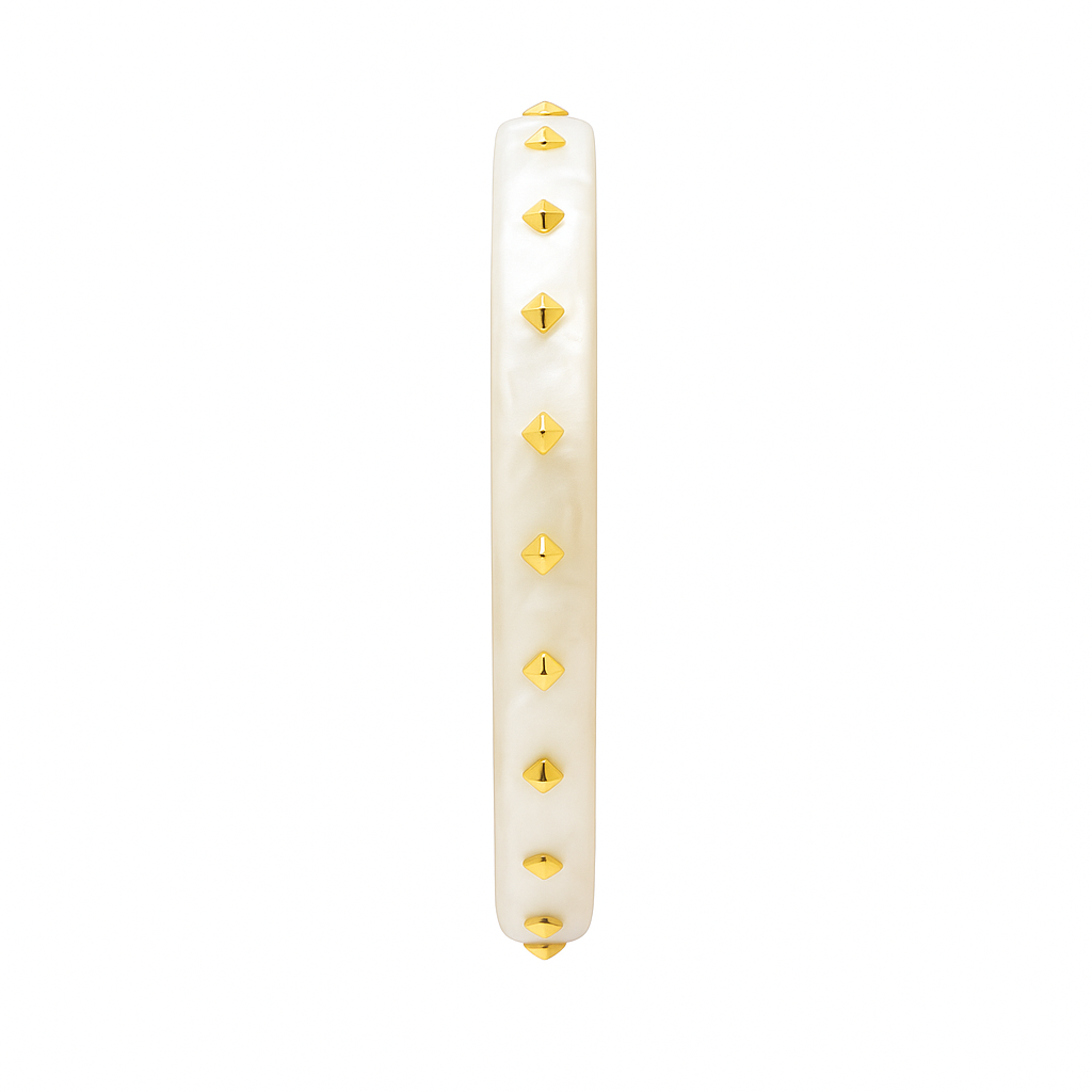 Clementine Mother Of Pearl Resin Studded Bangle